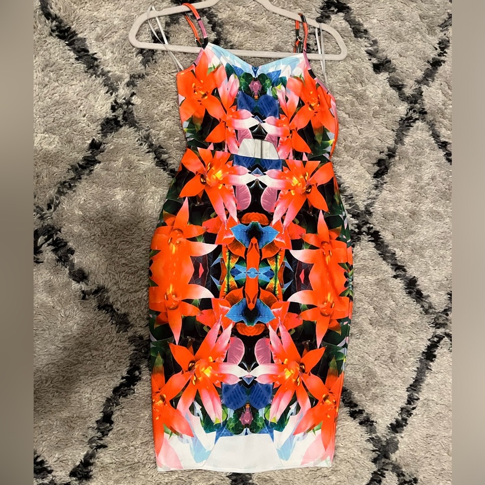 Floral print party dress